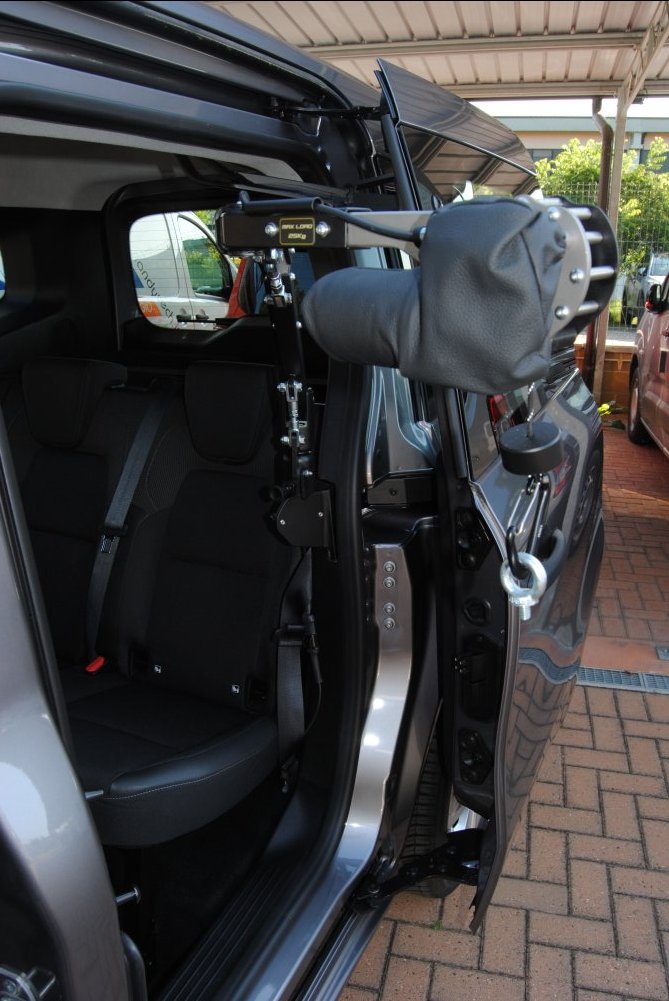 Verricello solleva carrozzina