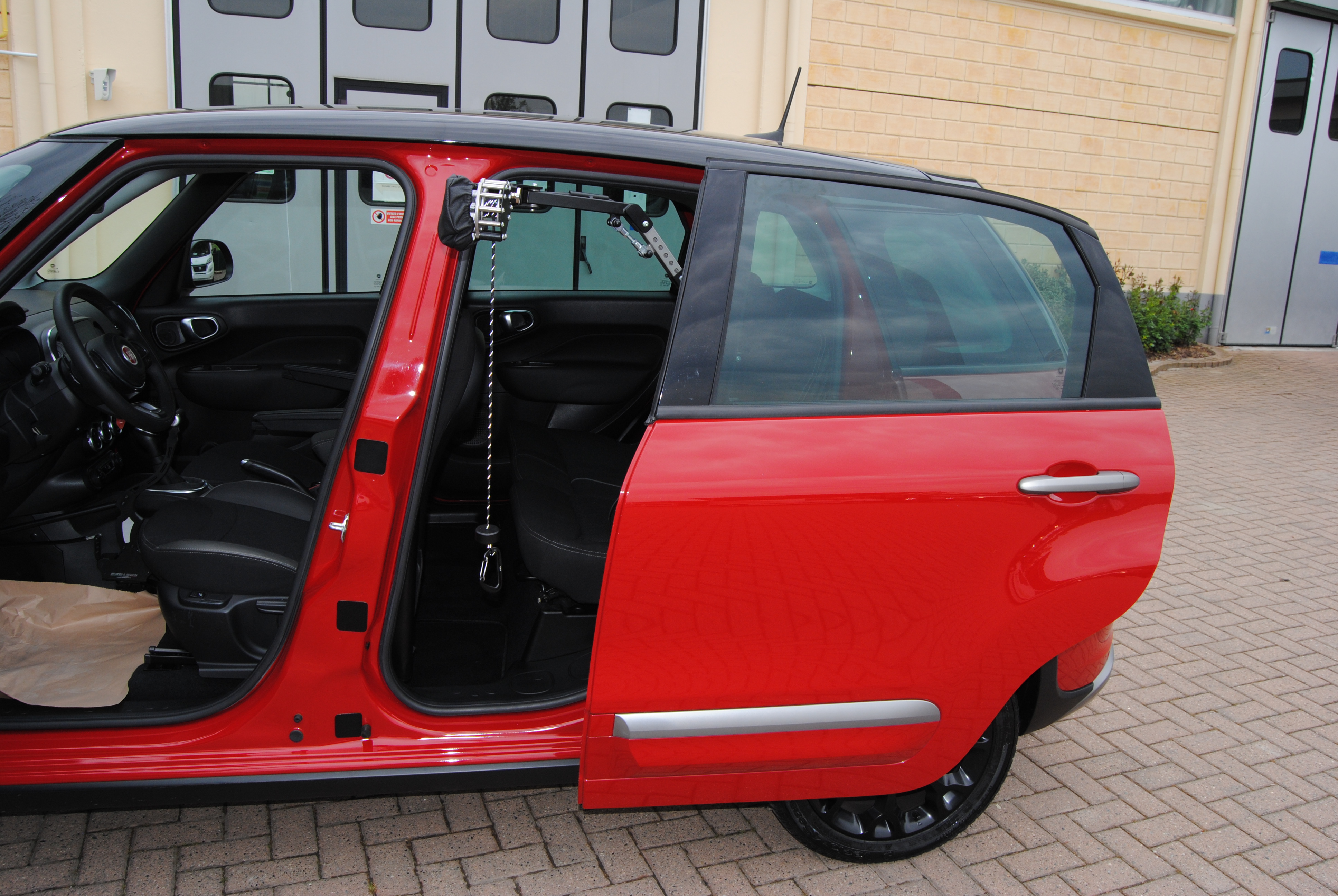 Verricello solleva carrozzina