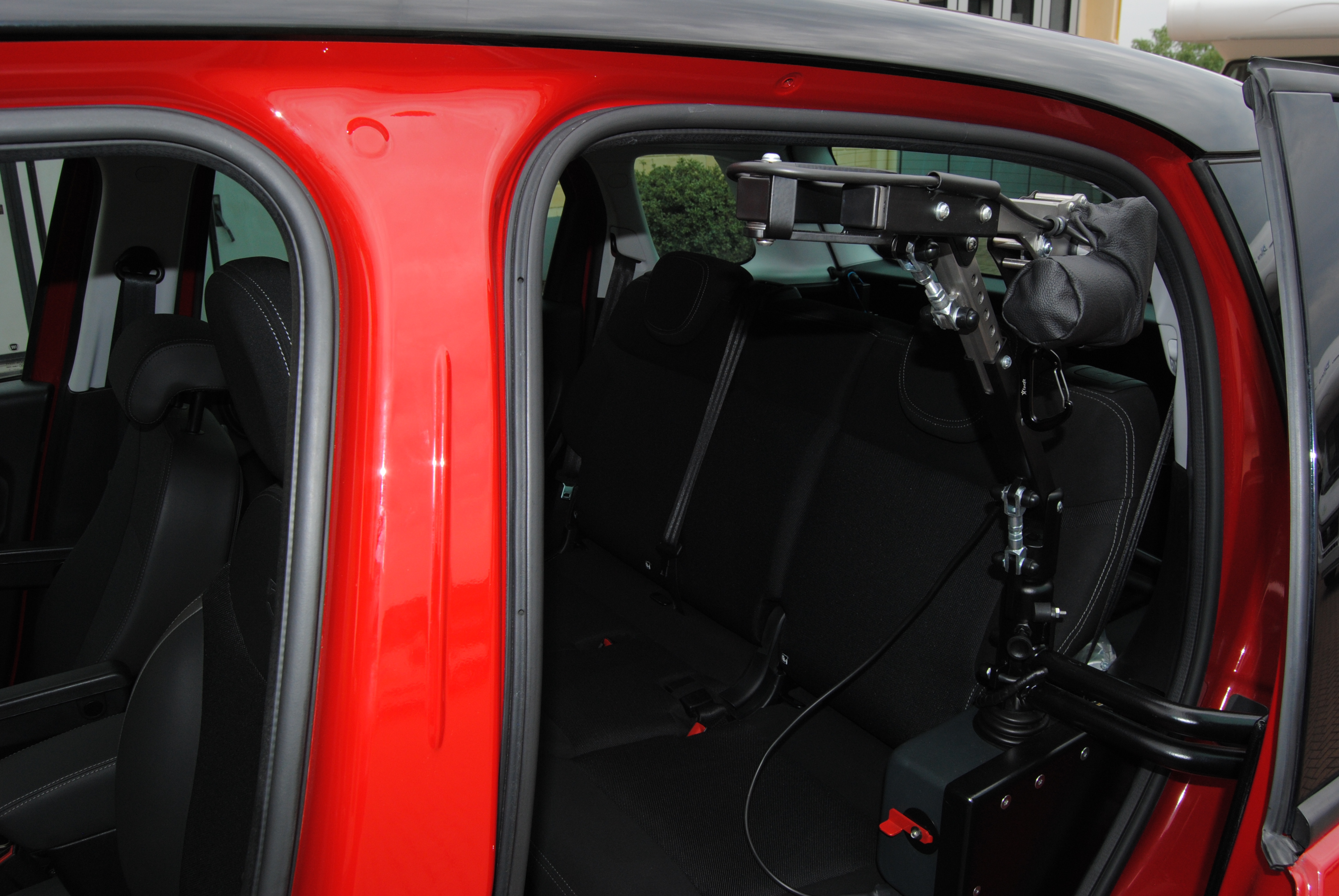 Verricello solleva carrozzina