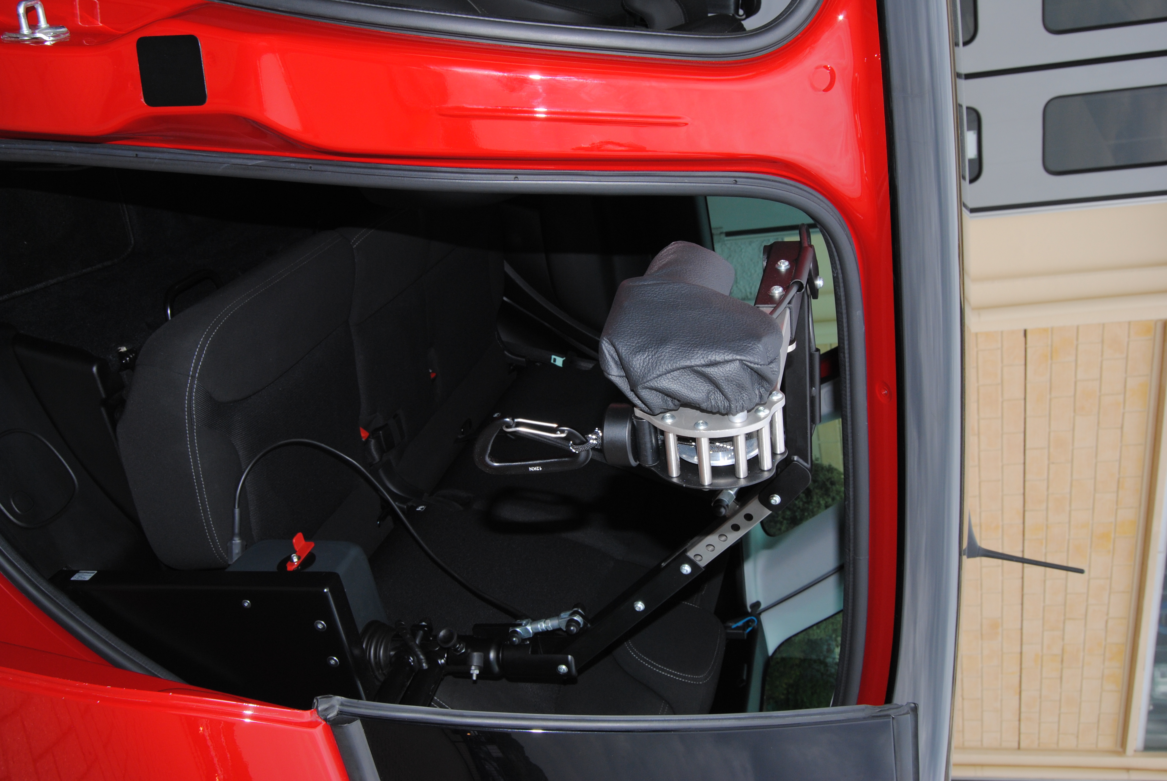 Verricello solleva carrozzina